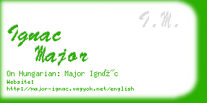 ignac major business card